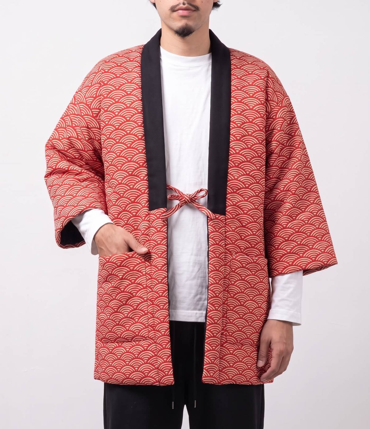 Red Seigaiha Hanten