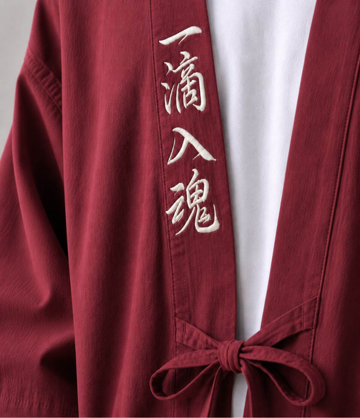 Embroidered Red Haori