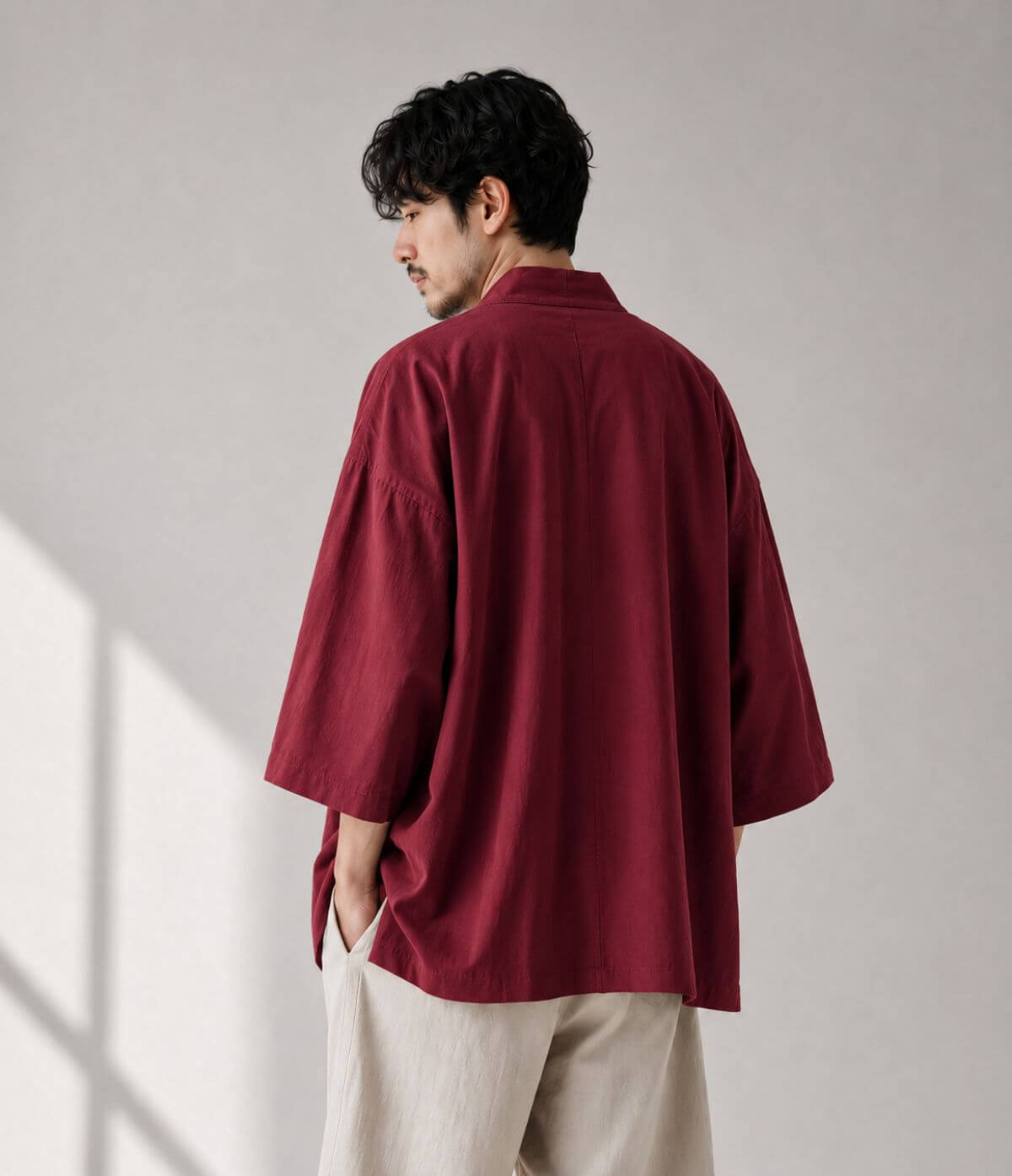 Embroidered Red Haori