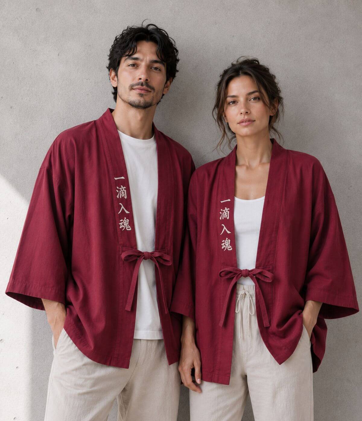 Embroidered Red Haori