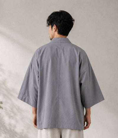 Embroidered Grey Haori
