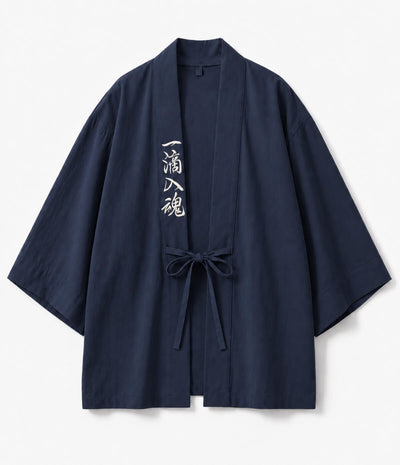 Embroidered Blue Haori